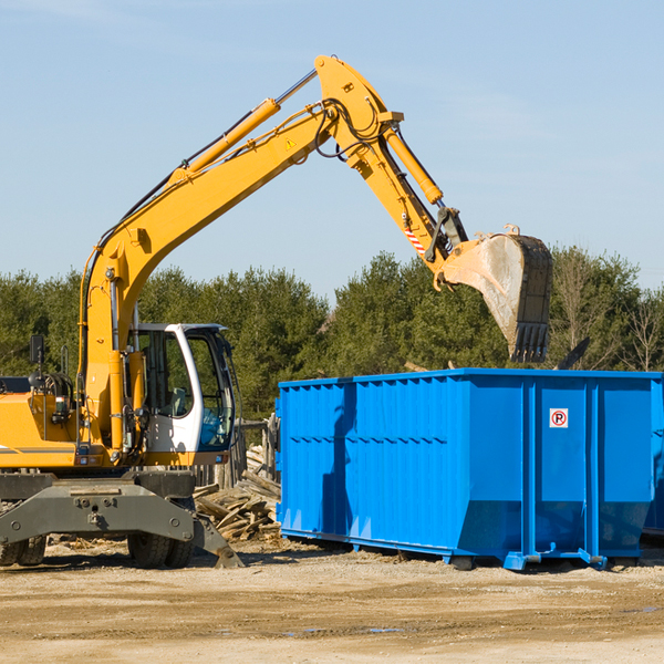 are there any restrictions on where a residential dumpster can be placed in Bennington